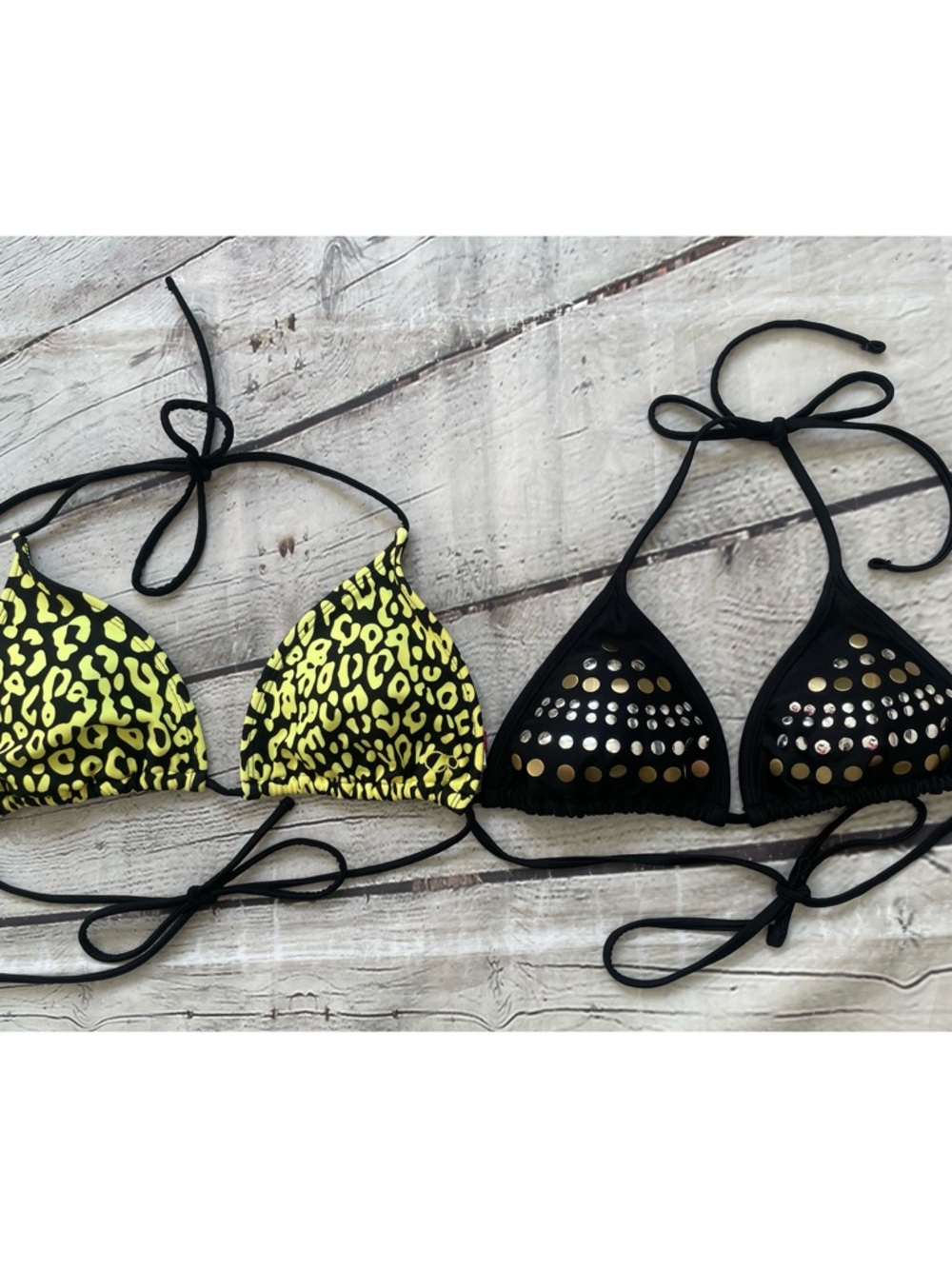 2 String Bikini Triangle Tops